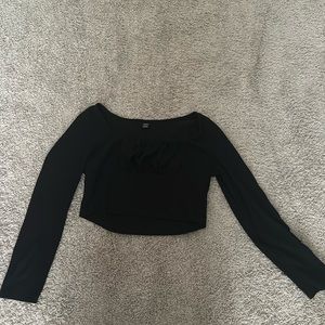 Long sleeve crop top- SHEIN